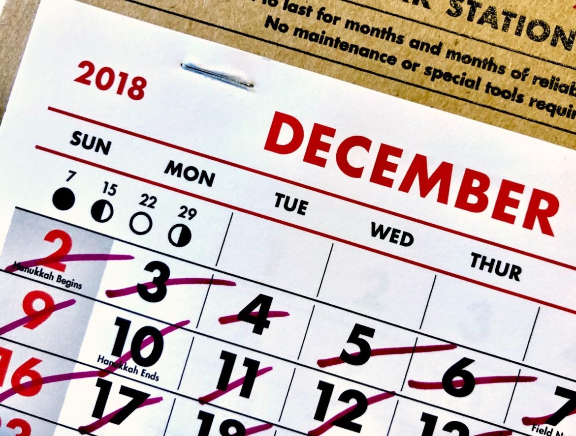 december calendar 2018 holidays bank public