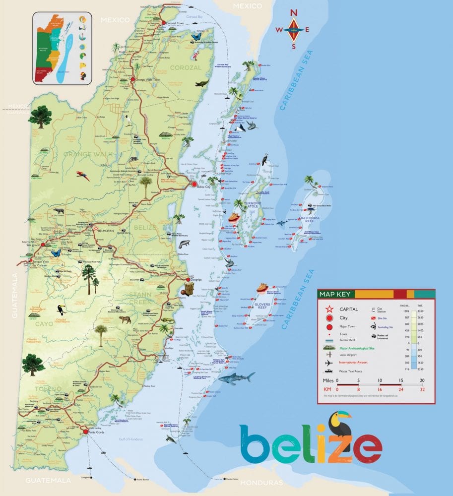 Show Me The Map Of Belize Map Of Belize - Caribbean Culture And Lifestyle