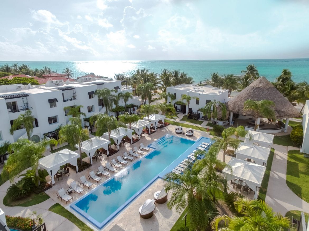 Aerial Las Terrazas resort san pedro