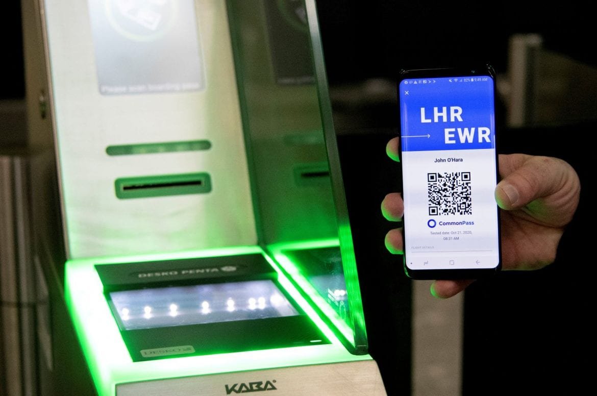 commonpass app travelers covid-19 test result