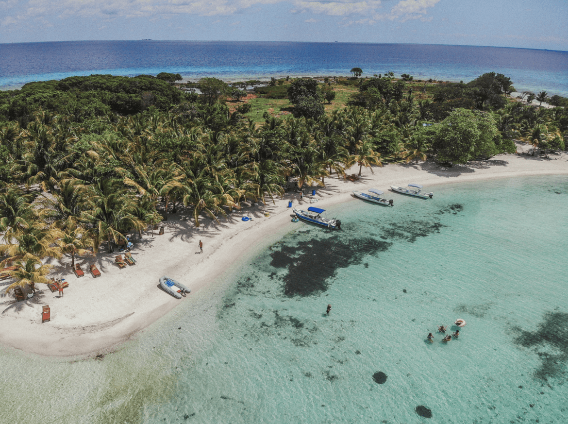 aerial-moho-caye-southern-belize-placencia-caribbean