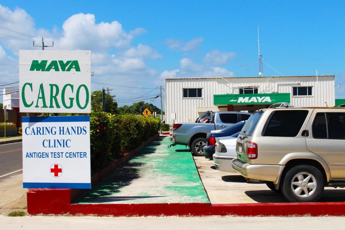 Maya island air cargo Belize City municipal tza covid test clinic