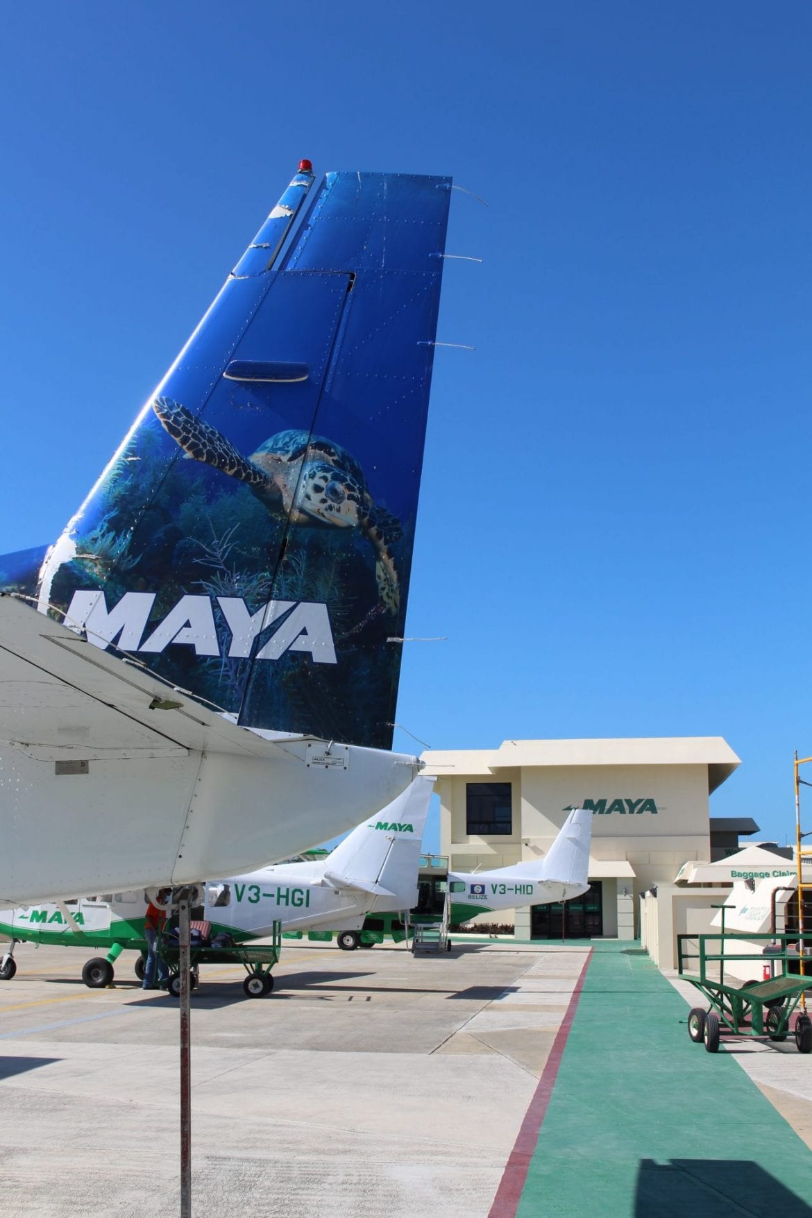 belize Maya island air clinic terminal plane San Pedro
