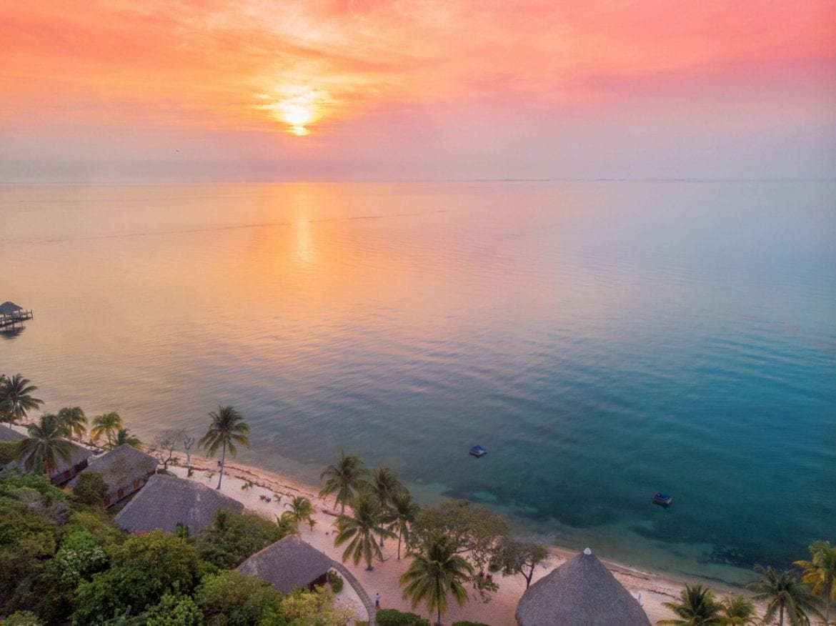Turtle Inn sunrise belize placencia