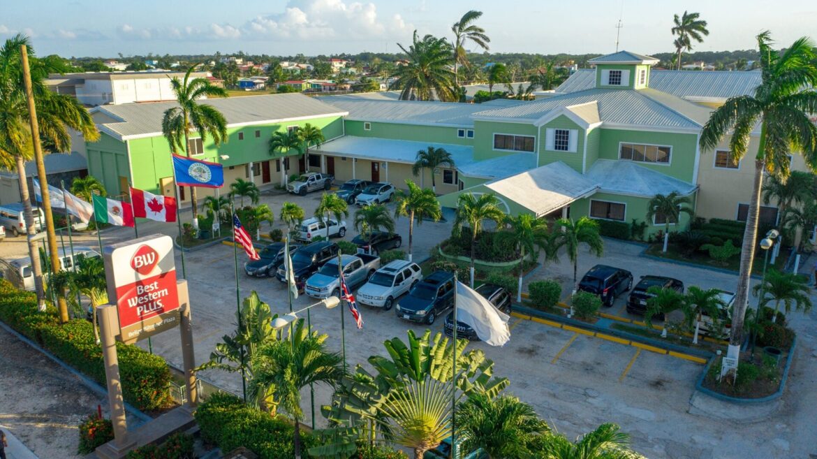 best-western-biltmore-aerial-parking-lot-entrance-belize