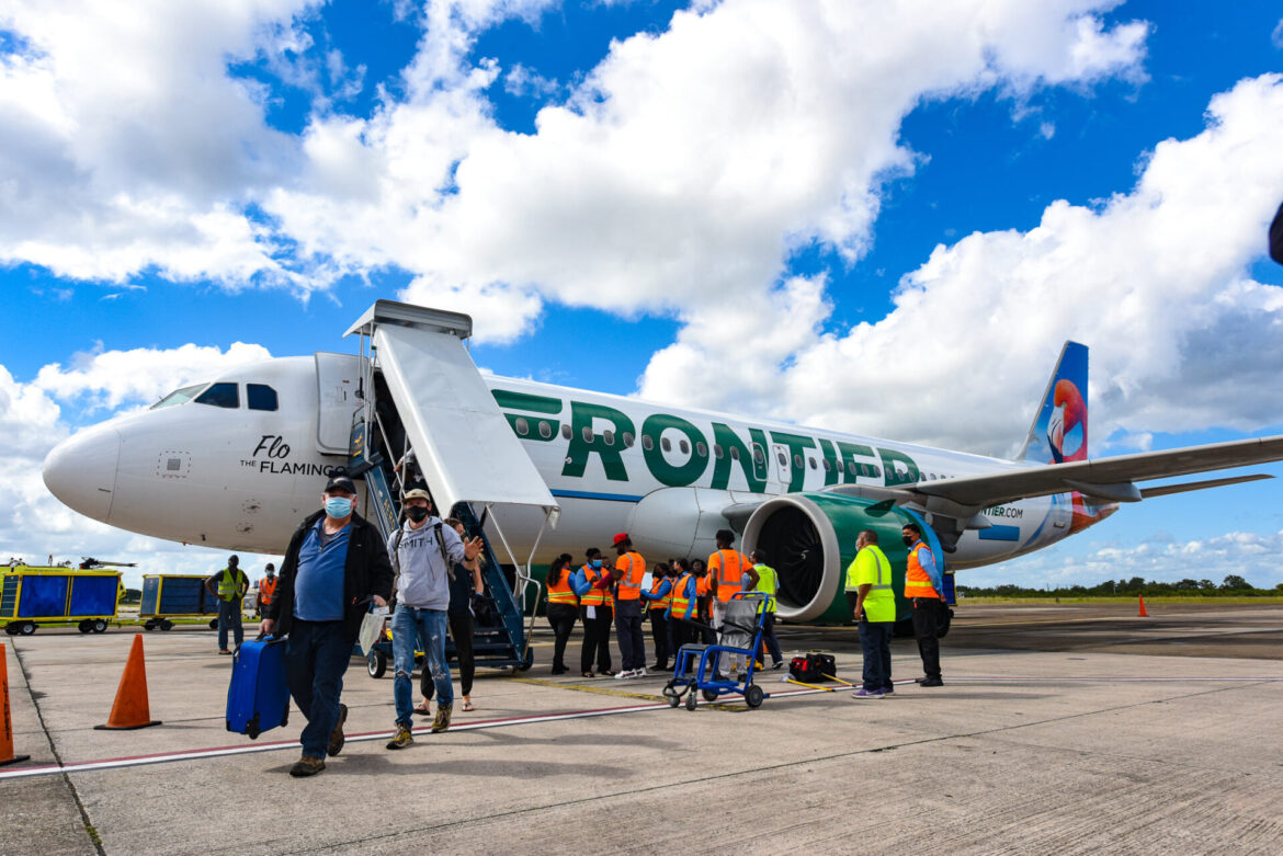 frontier-airlines-inaugural-flight-belize-pgia-bze