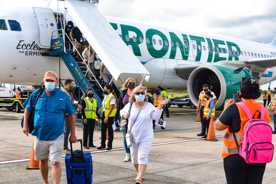 frontier-airlines-inaugural-flight-belize-pgia-bze-passengers-1