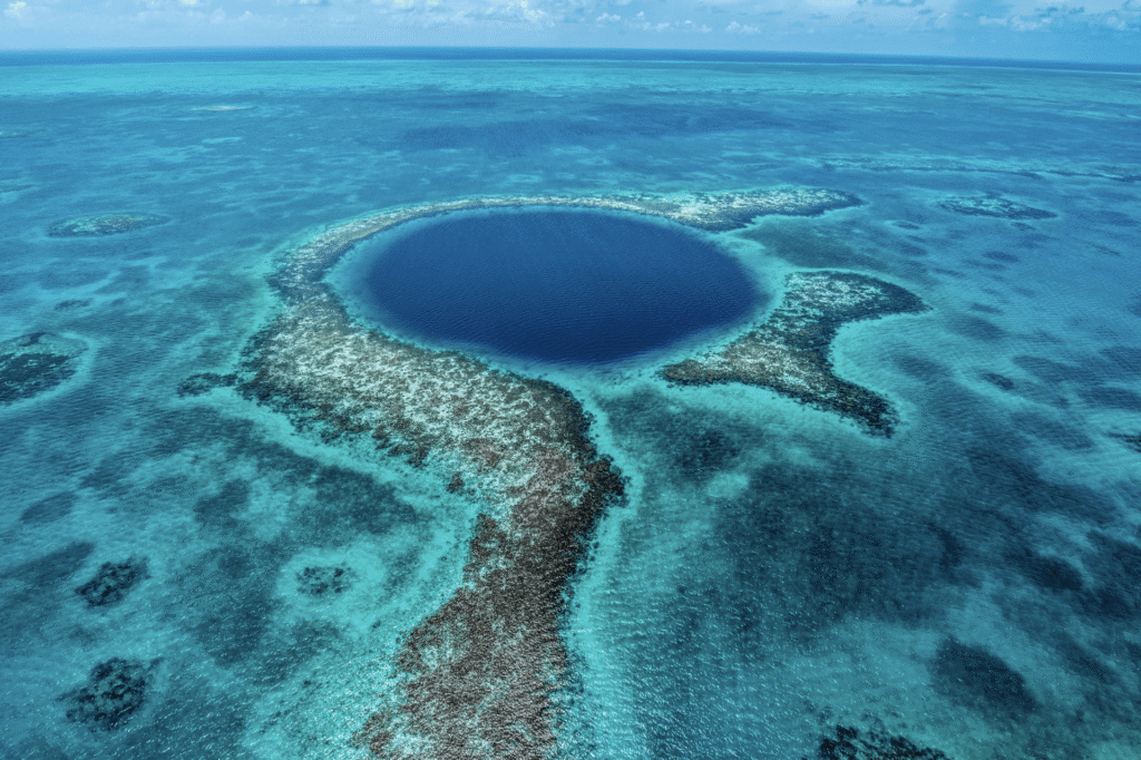 The Great Blue Hole in Belize. Photo courtesy Belize Tourism Board