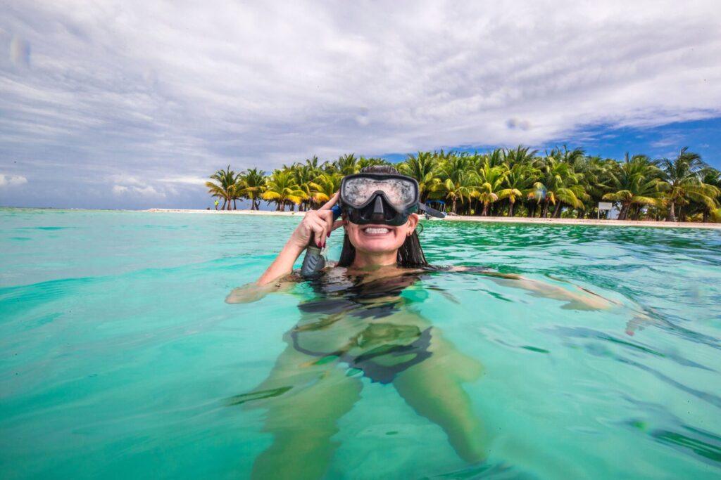 Snorkeling Laughing Bird Caye. Photo by Chabil Mar Resort Belize