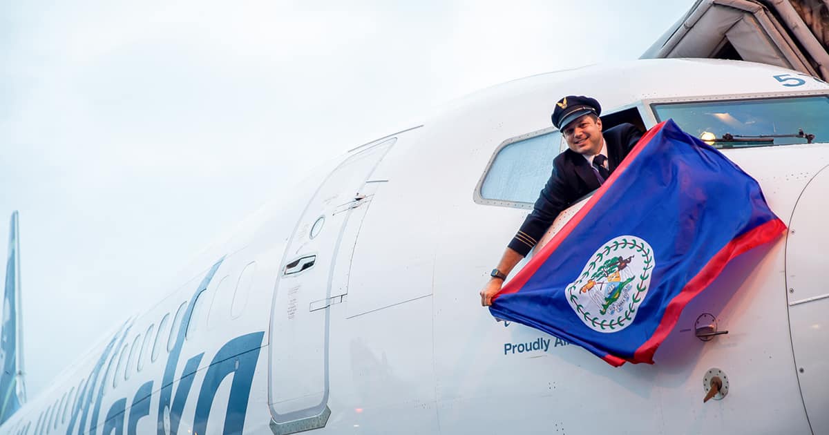 alaska-airlines-inaugural-flight-belize