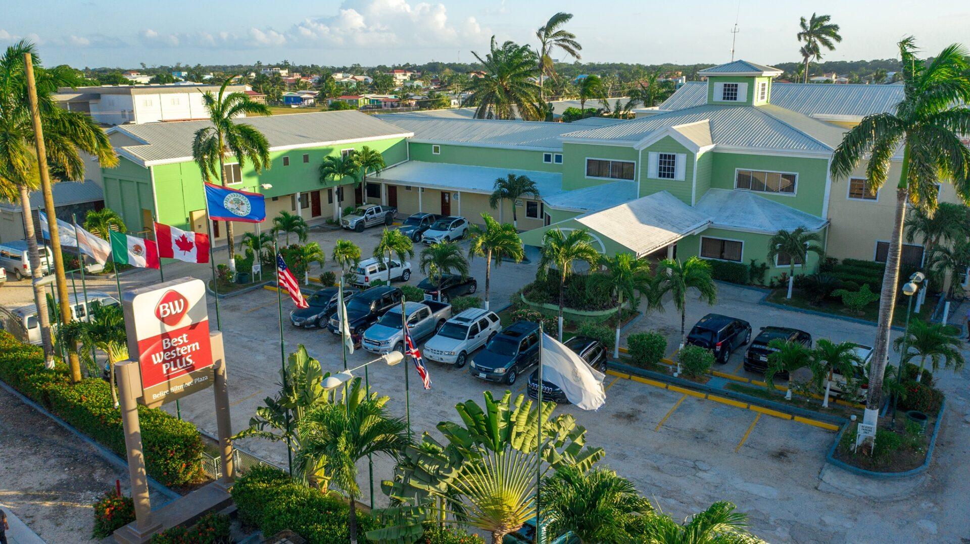 biltmore-aerial-parking-lot-entrance-belize