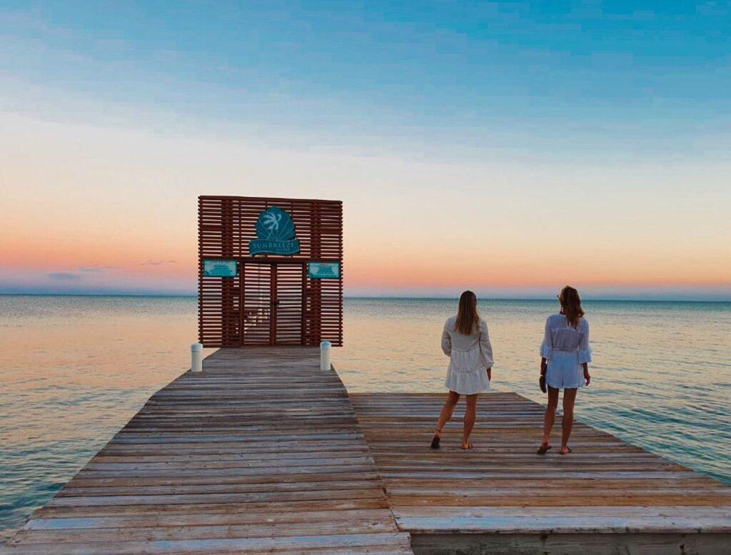 The dock in San Pedro at Sunbreeze. Photo by ROEming Belize Travel Agency
